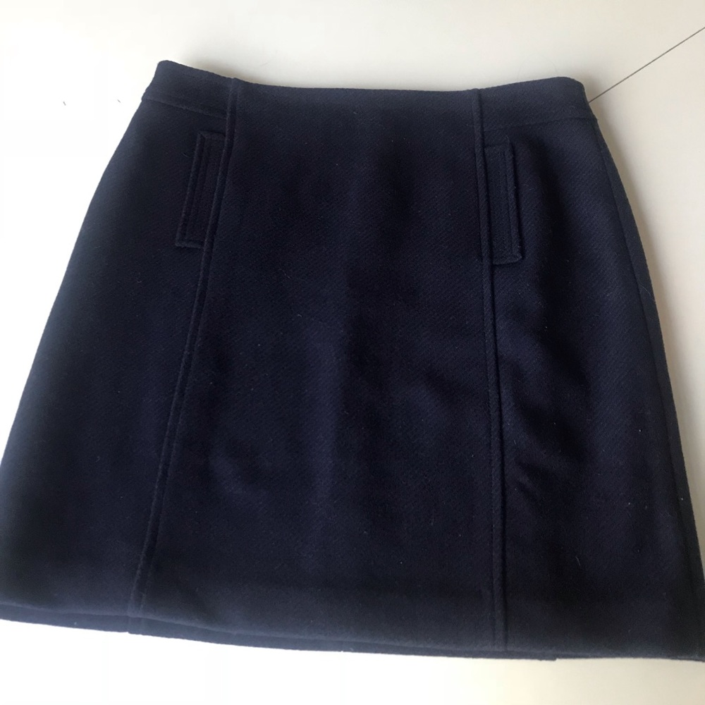 Talbots Navy A-Line Mini Skirt